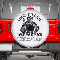 Funny Medieval Hip Hop Old English Parody Spare Tire Cover Check Thyself Lest Ye Wreck Thyself