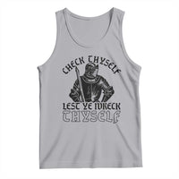 Funny Medieval Hip Hop Old English Parody Tank Top Check Thyself Lest Ye Wreck Thyself
