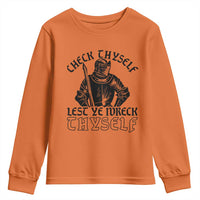 Funny Medieval Hip Hop Old English Parody Youth Sweatshirt Check Thyself Lest Ye Wreck Thyself