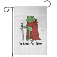 Funny Medieval Frog Knight Fantasy Sword Meme Garden Flag Im Burnt Out Mlord Fantasy Meme
