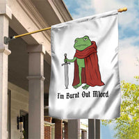Funny Medieval Frog Knight Fantasy Sword Meme Garden Flag Im Burnt Out Mlord Fantasy Meme