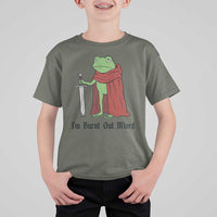 Funny Medieval Frog Knight Fantasy Sword Meme T Shirt For Kid Im Burnt Out Mlord Fantasy Meme