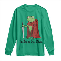 Funny Medieval Frog Knight Fantasy Sword Meme Long Sleeve Shirt Im Burnt Out Mlord Fantasy Meme