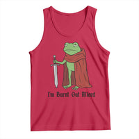Funny Medieval Frog Knight Fantasy Sword Meme Tank Top Im Burnt Out Mlord Fantasy Meme