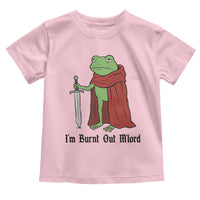 Funny Medieval Frog Knight Fantasy Sword Meme Toddler T Shirt Im Burnt Out Mlord Fantasy Meme