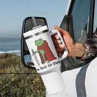 Funny Medieval Frog Knight Fantasy Sword Meme Tumbler With Handle Im Burnt Out Mlord Fantasy Meme