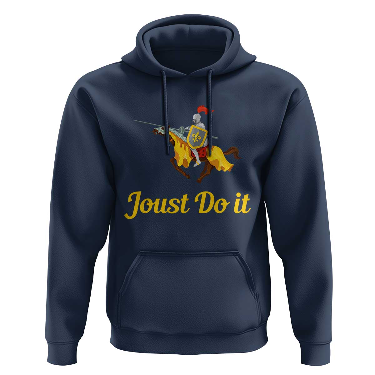 Funny Joust Do It Medieval Knight Horse Graphic Hoodie Jousting Renaissance Faire Parody