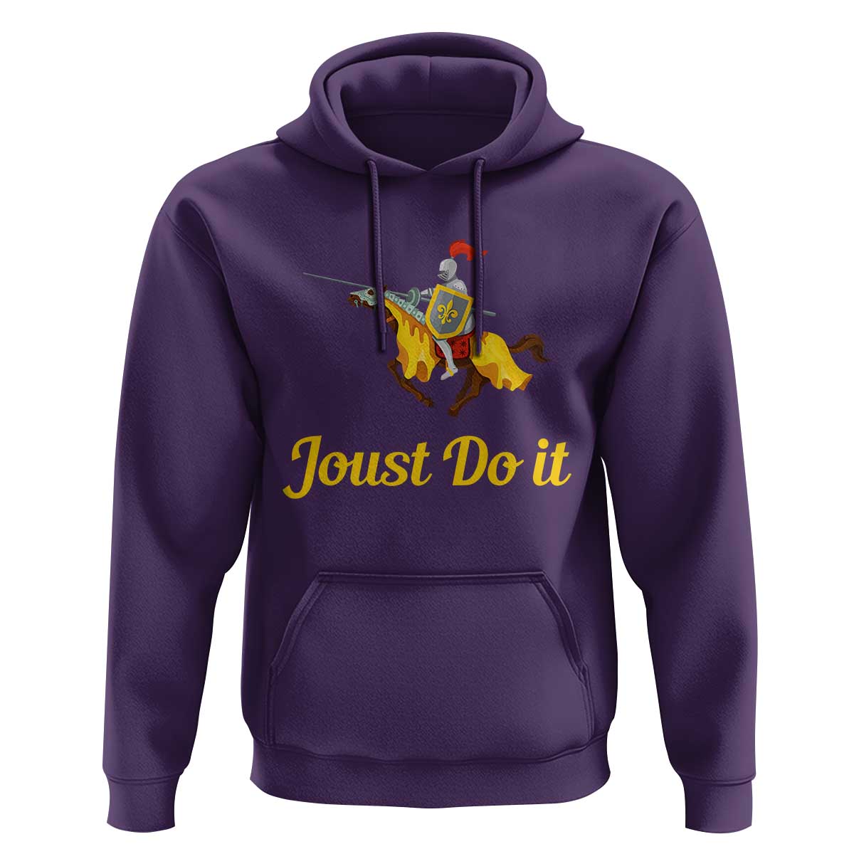Funny Joust Do It Medieval Knight Horse Graphic Hoodie Jousting Renaissance Faire Parody