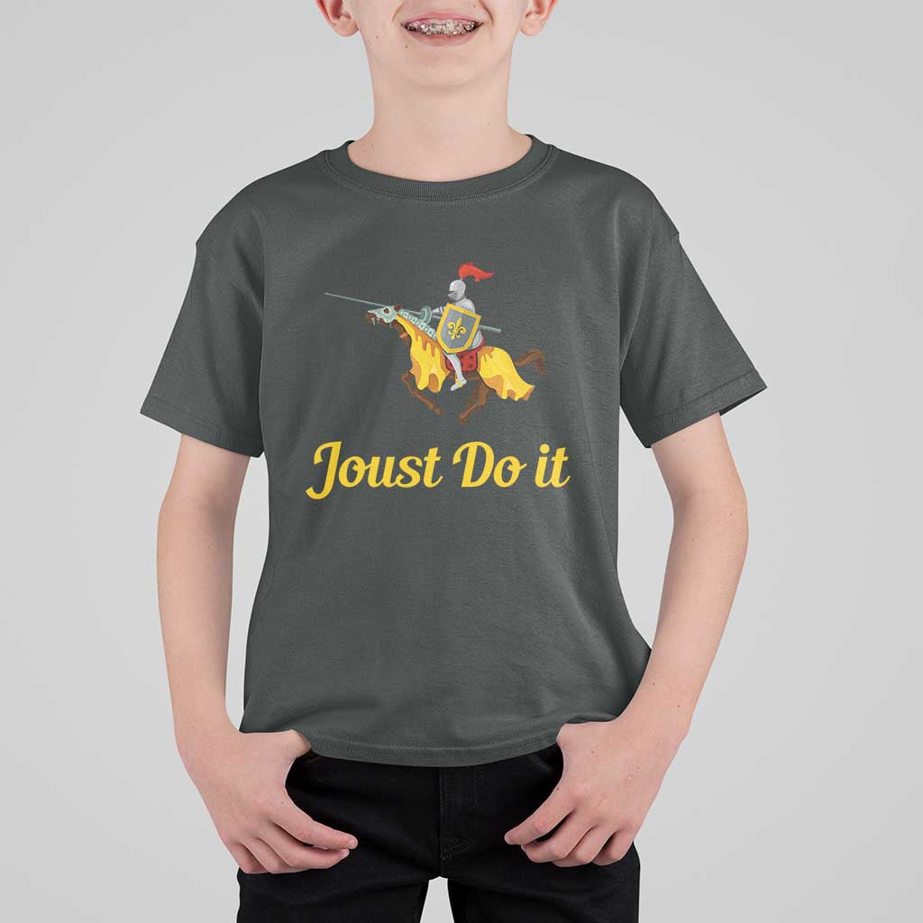 Funny Joust Do It Medieval Knight Horse Graphic T Shirt For Kid Jousting Renaissance Faire Parody