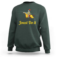 Funny Joust Do It Medieval Knight Horse Graphic Sweatshirt Jousting Renaissance Faire Parody