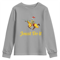 Funny Joust Do It Medieval Knight Horse Graphic Youth Sweatshirt Jousting Renaissance Faire Parody