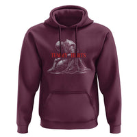 Funny Tummy Hurts Knight Graphic Hoodie Warrior Medieval Sarcastic Dark Fantasy Slumped Renaissance Meme