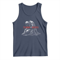 Funny Tummy Hurts Knight Graphic Tank Top Warrior Medieval Sarcastic Dark Fantasy Slumped Renaissance Meme