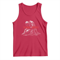 Funny Tummy Hurts Knight Graphic Tank Top Warrior Medieval Sarcastic Dark Fantasy Slumped Renaissance Meme