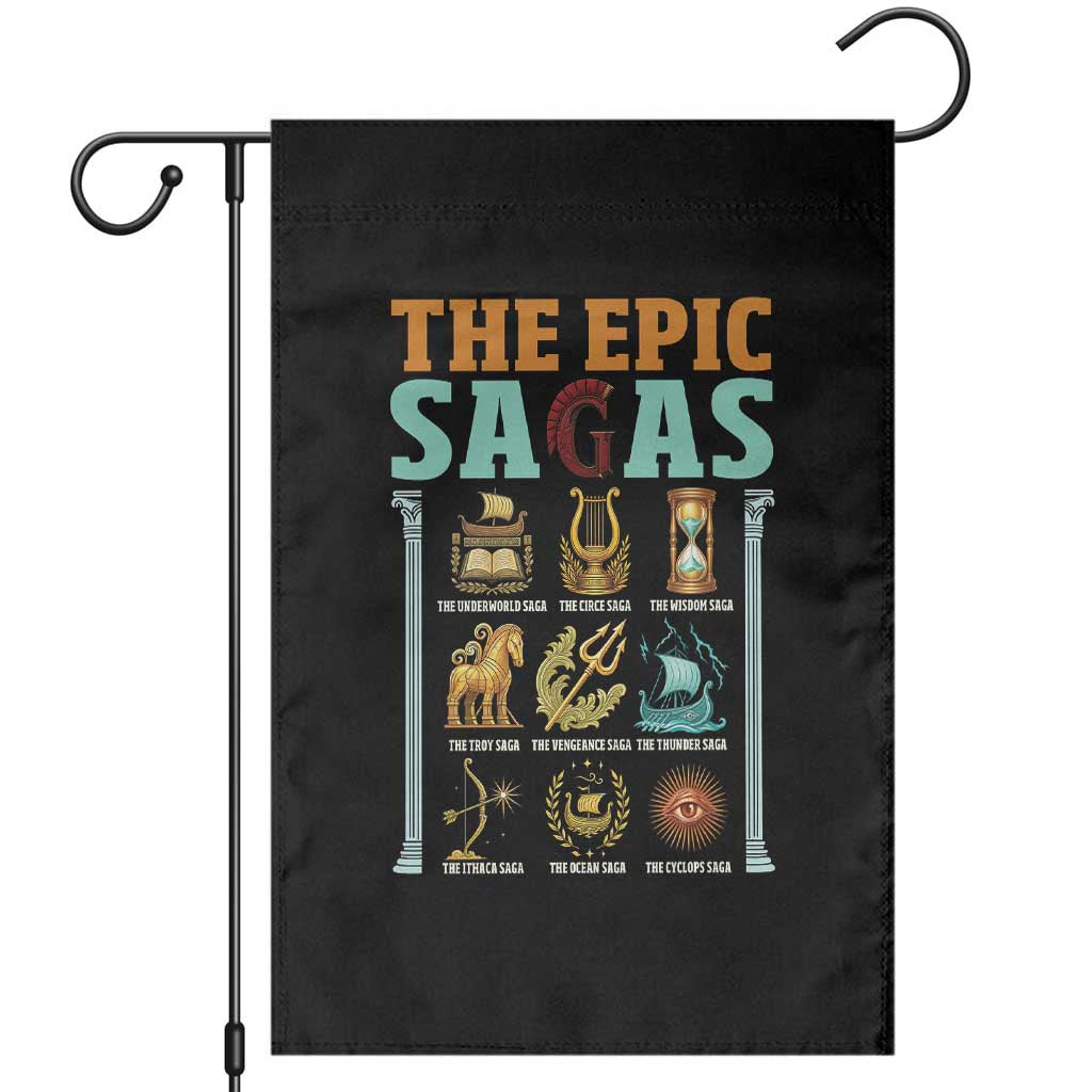 The Epic Sagas Ancient Greek Mythology Graphic Garden Flag Odysseus Journey Odyssey History Lover Gift