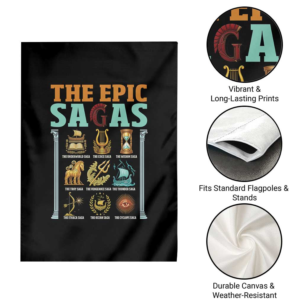 The Epic Sagas Ancient Greek Mythology Graphic Garden Flag Odysseus Journey Odyssey History Lover Gift