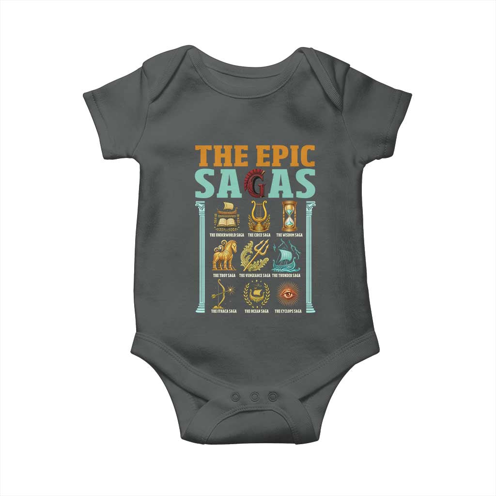 The Epic Sagas Ancient Greek Mythology Graphic Baby Onesie Odysseus Journey Odyssey History Lover Gift