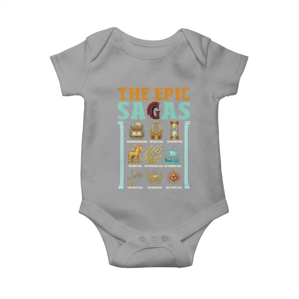 The Epic Sagas Ancient Greek Mythology Graphic Baby Onesie Odysseus Journey Odyssey History Lover Gift
