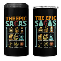 The Epic Sagas Ancient Greek Mythology Graphic 4 in 1 Can Cooler Tumbler Odysseus Journey Odyssey History Lover Gift