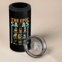 The Epic Sagas Ancient Greek Mythology Graphic 4 in 1 Can Cooler Tumbler Odysseus Journey Odyssey History Lover Gift