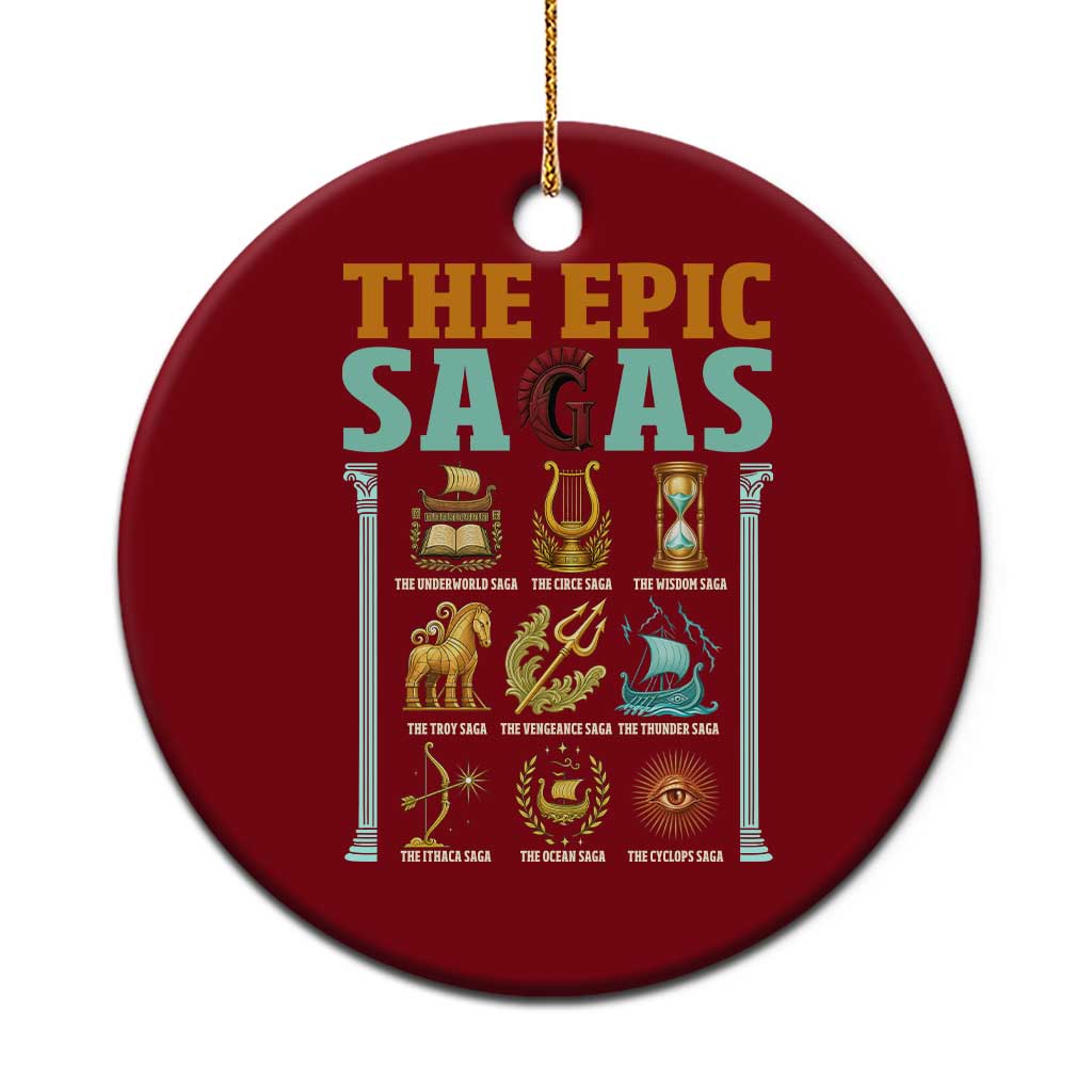 The Epic Sagas Ancient Greek Mythology Graphic Ceramic Ornament Odysseus Journey Odyssey History Lover Gift