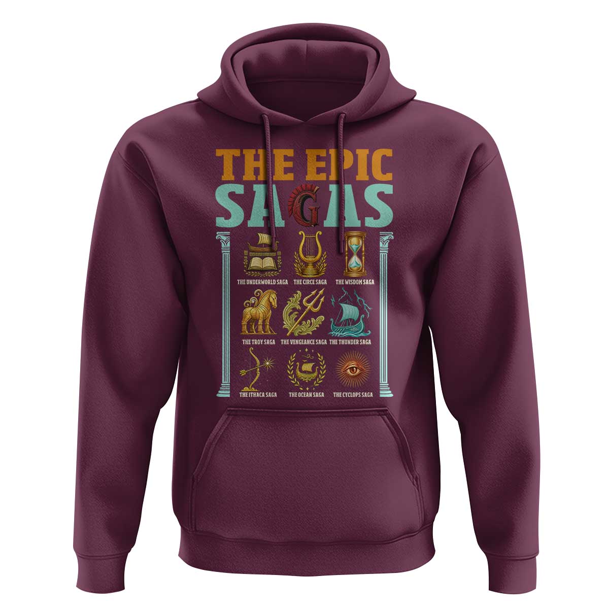The Epic Sagas Ancient Greek Mythology Graphic Hoodie Odysseus Journey Odyssey History Lover Gift