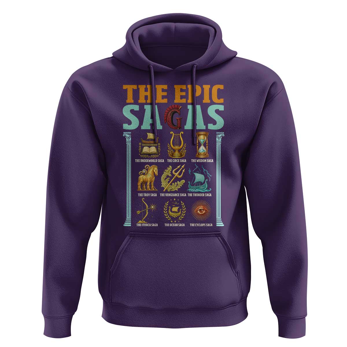 The Epic Sagas Ancient Greek Mythology Graphic Hoodie Odysseus Journey Odyssey History Lover Gift