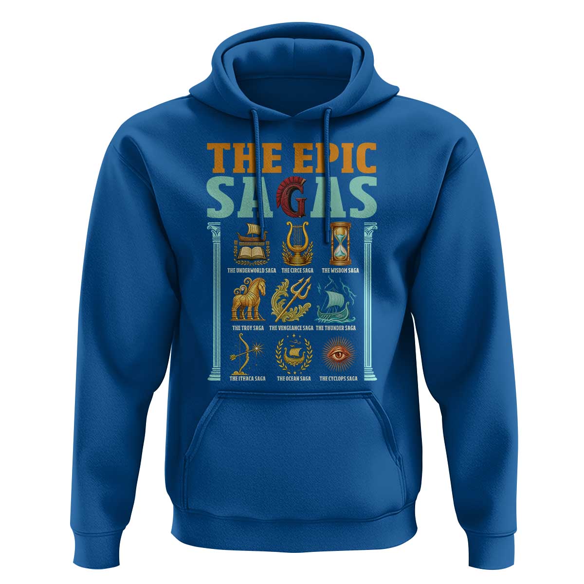 The Epic Sagas Ancient Greek Mythology Graphic Hoodie Odysseus Journey Odyssey History Lover Gift