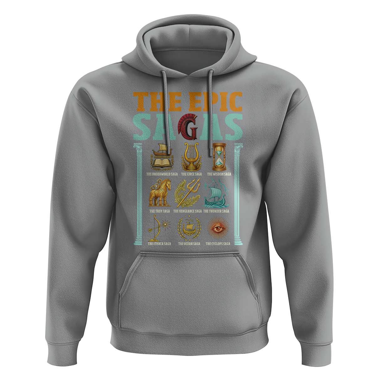 The Epic Sagas Ancient Greek Mythology Graphic Hoodie Odysseus Journey Odyssey History Lover Gift