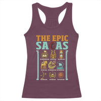 The Epic Sagas Ancient Greek Mythology Graphic Racerback Tank Top Odysseus Journey Odyssey History Lover Gift