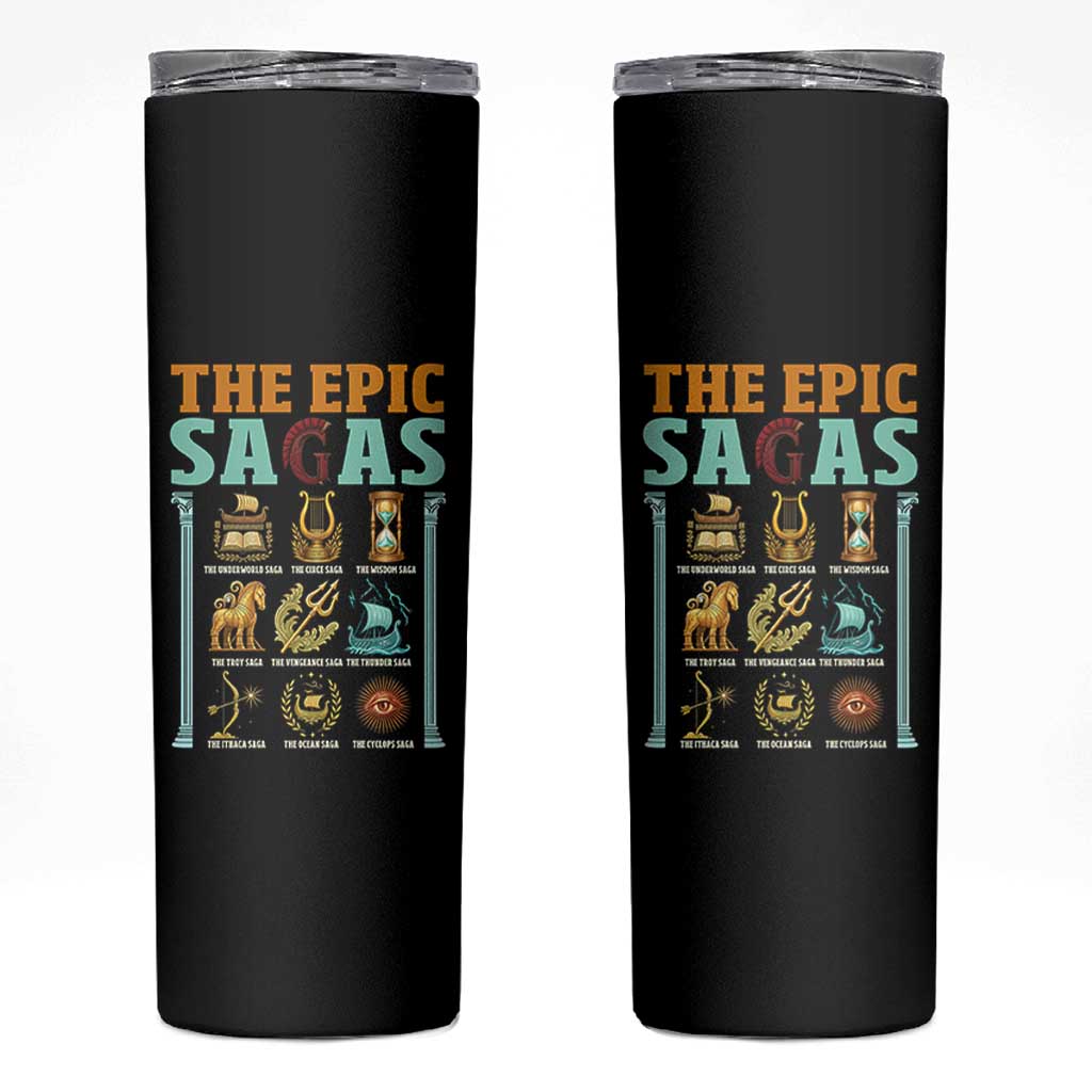 The Epic Sagas Ancient Greek Mythology Graphic Skinny Tumbler Odysseus Journey Odyssey History Lover Gift