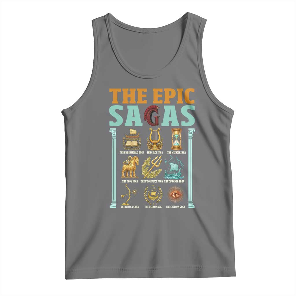 The Epic Sagas Ancient Greek Mythology Graphic Tank Top Odysseus Journey Odyssey History Lover Gift