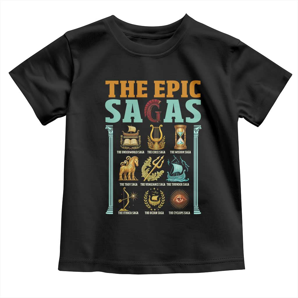 The Epic Sagas Ancient Greek Mythology Graphic Toddler T Shirt Odysseus Journey Odyssey History Lover Gift