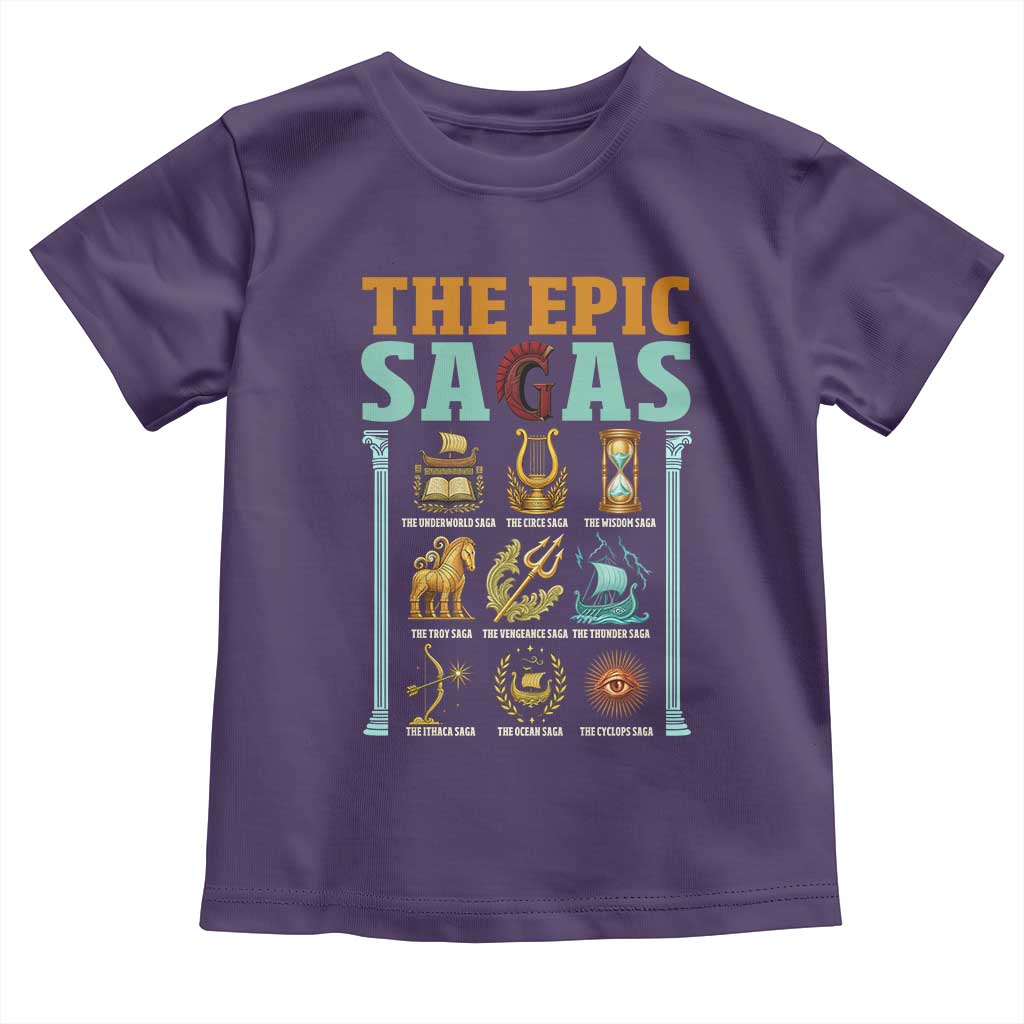 The Epic Sagas Ancient Greek Mythology Graphic Toddler T Shirt Odysseus Journey Odyssey History Lover Gift