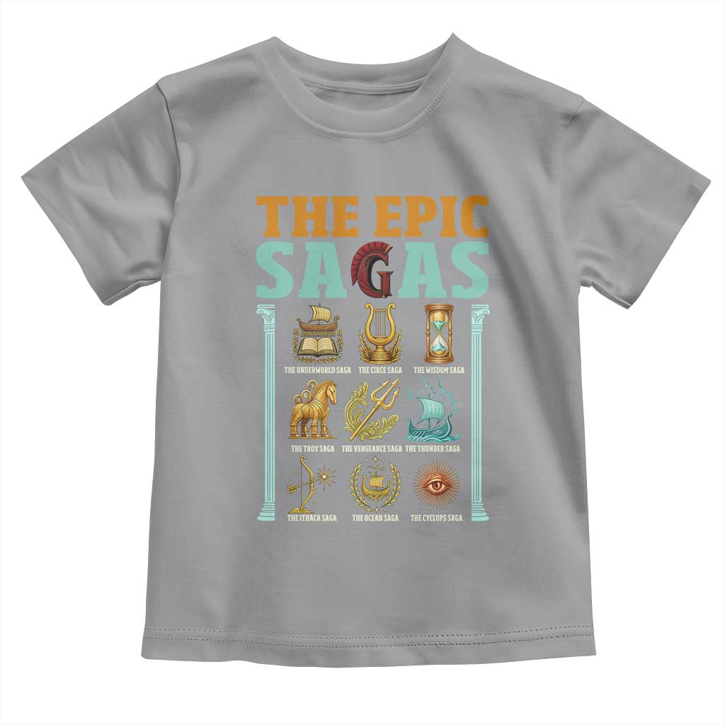 The Epic Sagas Ancient Greek Mythology Graphic Toddler T Shirt Odysseus Journey Odyssey History Lover Gift