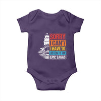I Have To Listen To The Epic Sagas Odysseus Ship Retro Baby Onesie Funny Odyssey Greek Mythology Lover
