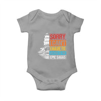 I Have To Listen To The Epic Sagas Odysseus Ship Retro Baby Onesie Funny Odyssey Greek Mythology Lover