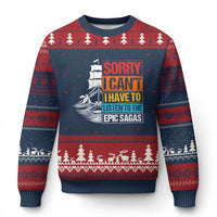 I Have To Listen To The Epic Sagas Odysseus Ship Retro Ugly Christmas Sweater Funny Odyssey Greek Mythology Lover