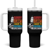 I Have To Listen To The Epic Sagas Odysseus Ship Retro Tumbler With Handle Funny Odyssey Greek Mythology Lover
