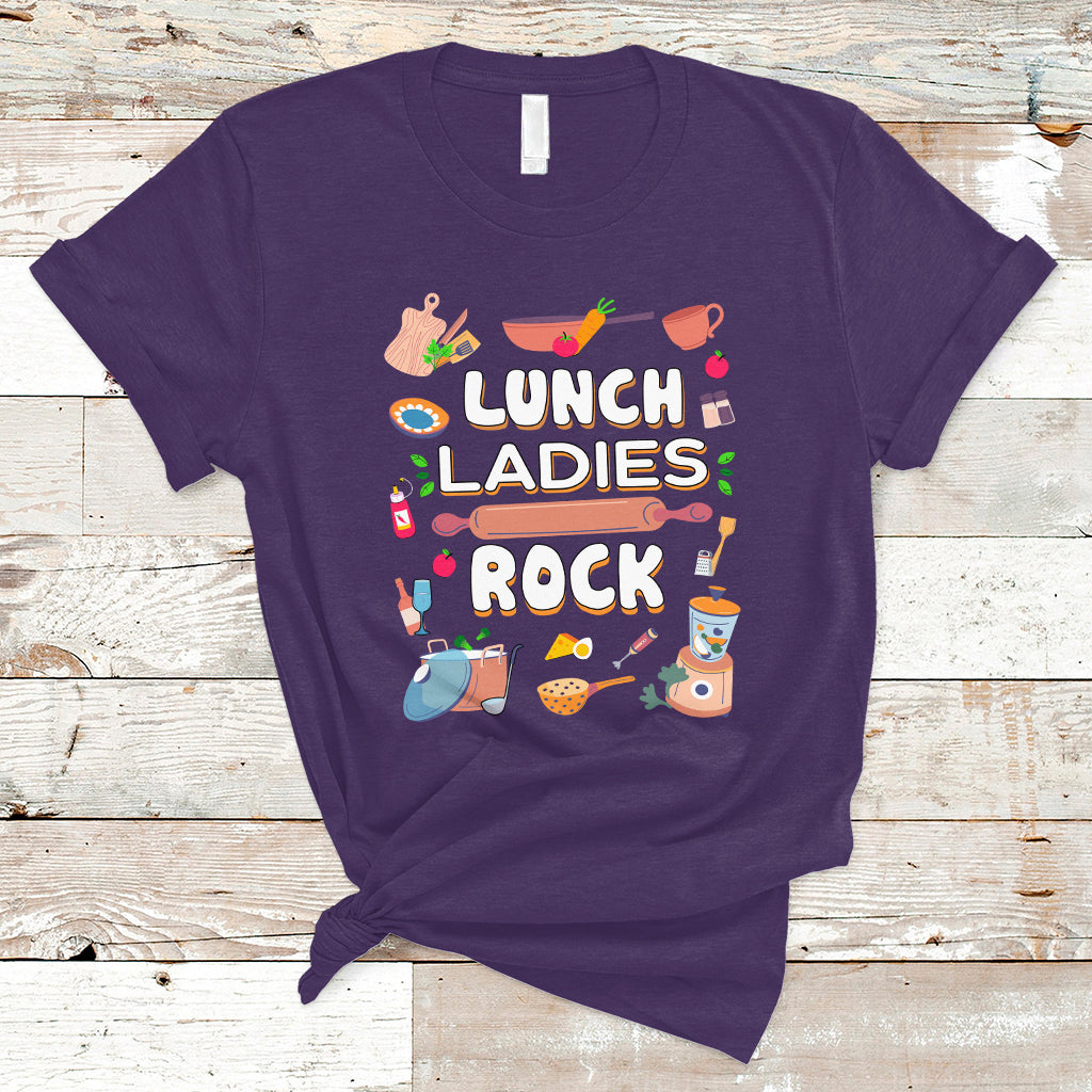 Lunch Lady T Shirt Lunch Ladies Rock Retro Lunch Lady Life Cafeteria Crew - Wonder Print Shop