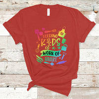 Lunch Lady T Shirt Feeding Kids Is A Work Of Heart School Lunch Lady Squad - Wonder Print Shop