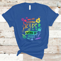 Lunch Lady T Shirt Feeding Kids Is A Work Of Heart School Lunch Lady Squad - Wonder Print Shop