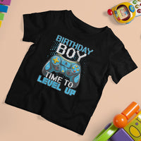 Birthday Boy Gamer T Shirt For Kid Time To Level Up New Age Video Game Gaming - Wonder Print Shop