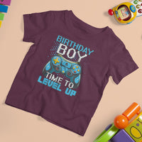 Birthday Boy Gamer T Shirt For Kid Time To Level Up New Age Video Game Gaming - Wonder Print Shop