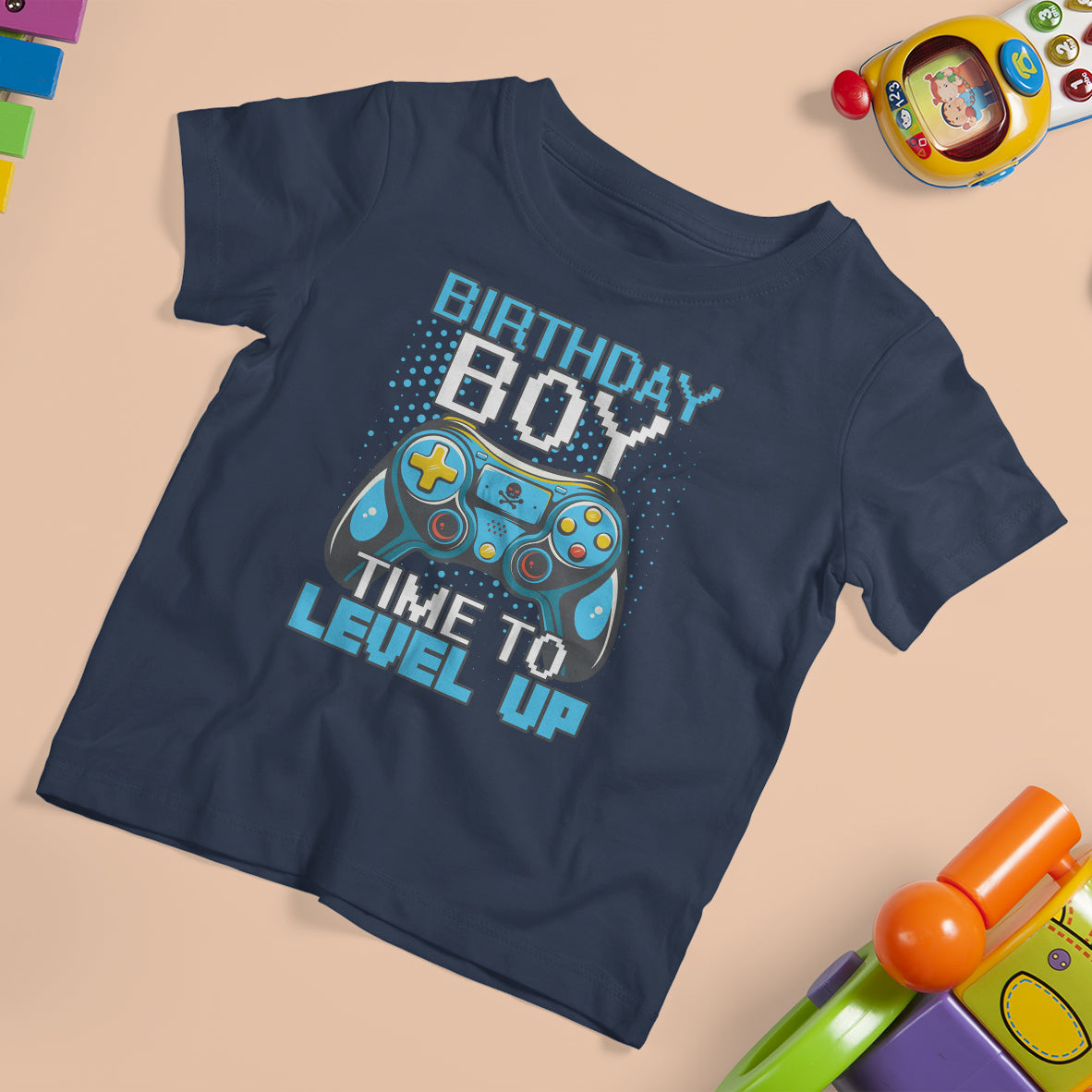 Birthday Boy Gamer T Shirt For Kid Time To Level Up New Age Video Game Gaming - Wonder Print Shop