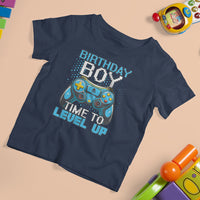 Birthday Boy Gamer T Shirt For Kid Time To Level Up New Age Video Game Gaming - Wonder Print Shop