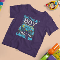 Birthday Boy Gamer T Shirt For Kid Time To Level Up New Age Video Game Gaming - Wonder Print Shop