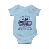 Firefighter Memorial Never Forget 343 Baby Onesie 25th Anniversary Patriotic Honor 9 11 Tribute