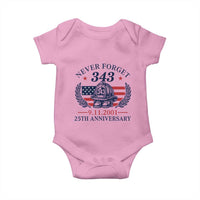 Firefighter Memorial Never Forget 343 Baby Onesie 25th Anniversary Patriotic Honor 9 11 Tribute