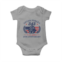 Firefighter Memorial Never Forget 343 Baby Onesie 25th Anniversary Patriotic Honor 9 11 Tribute